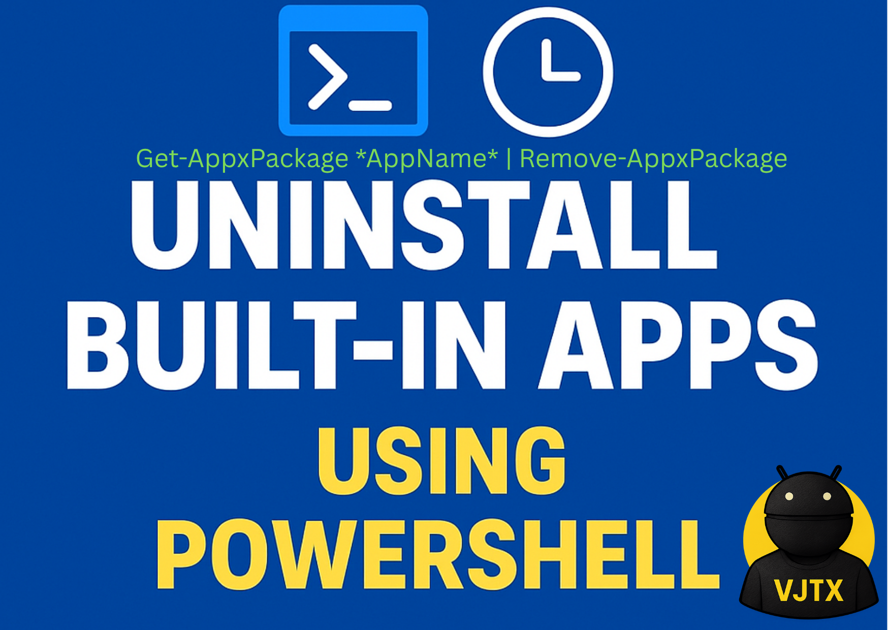 uninstall built-in apps using PowerShell